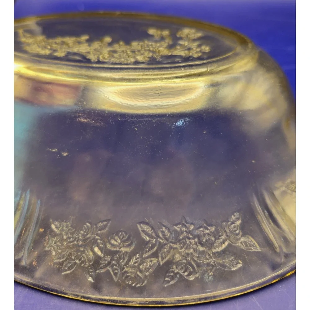 Oval Vegetable Bowl‎ Vintage Federal Sharon Amber Depression Glass